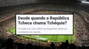 Desde quando a República Tcheca chama Tchéquia?
